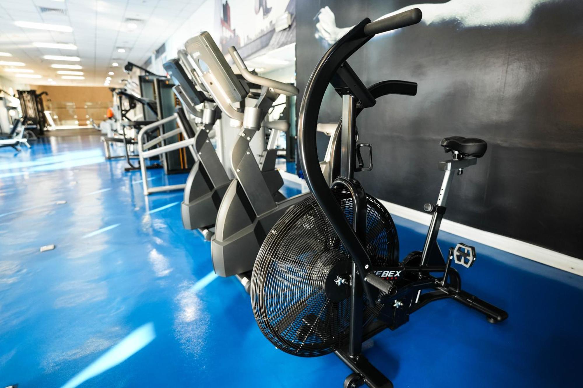 Mövenpick Grand Al Bustan Hotell Dubai Exteriör bild Air bike