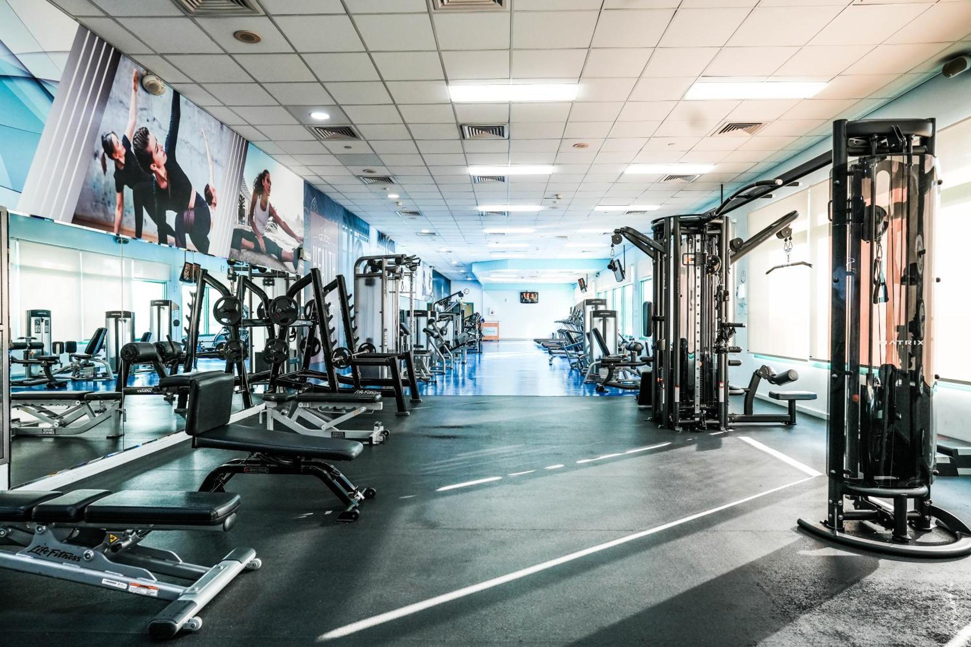 Mövenpick Grand Al Bustan Hotell Dubai Exteriör bild The gym at the 2012 London Olympics